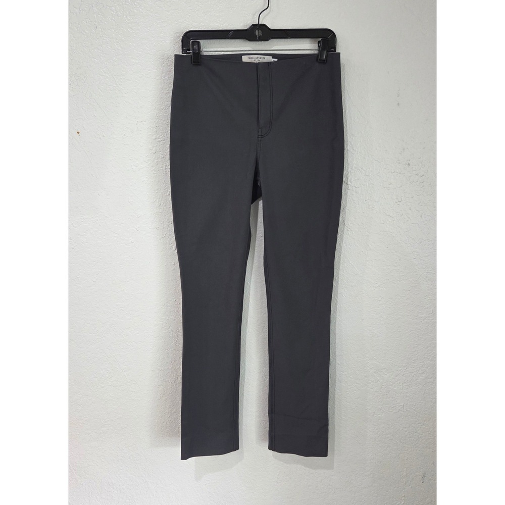MM.LaFleur The Foster Pant Womens Size 4 Gray Cotton Adjustable Hem Stretch